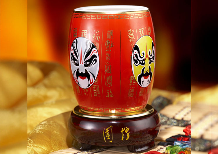 国粹笔筒（骨瓷）