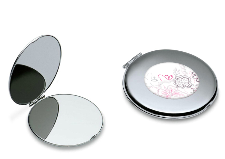 NANV  圆形不锈钢翻盖化妆镜